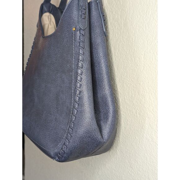 Style & Co Whip Stitch Soft 4 Poster Tote Handbag Purse Blue - Picture 9 of 13